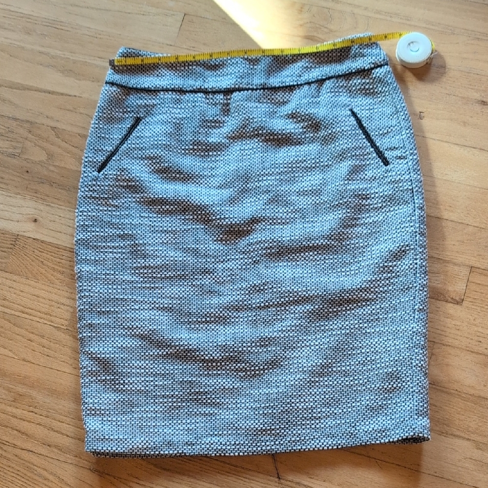 Cynthia Rowley Textured Gray Pencil Skirt